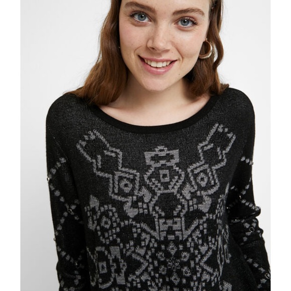 NWT Desigual sparkle and jewel sweater - Picture 3 of 14
